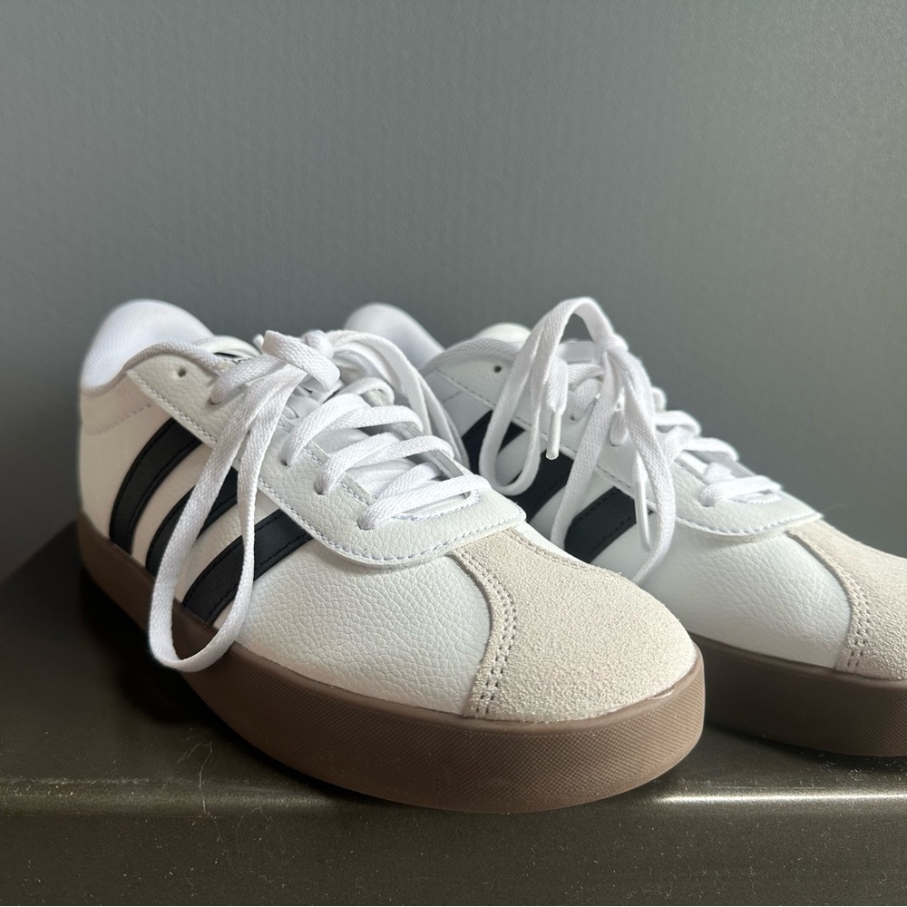 adidas White Black Tan Athletic Shoes
